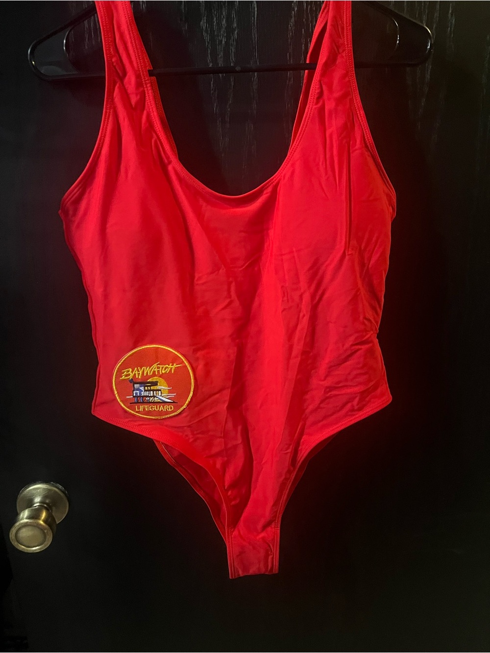 Unbranded Red Baywatch-Style One-Piece Swimsuit